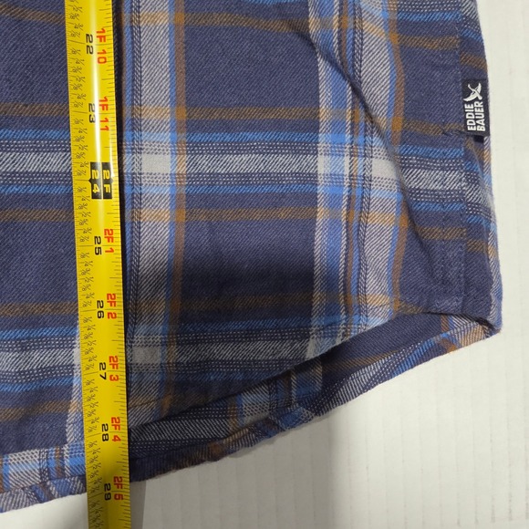 Eddie Bauer Mens Medium Flannel Shirt Long Sleeve Plaid Button Up - Picture 9 of 10